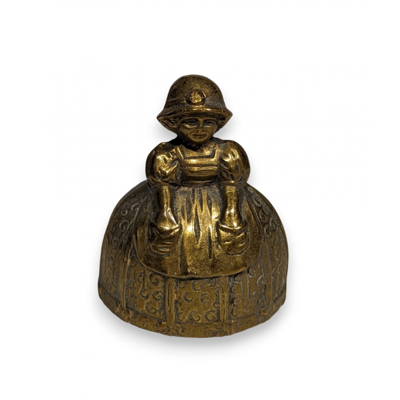 Cloche Dame à la crinoline en bronze