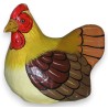 Sculpture \"Poule\", en papier maché.