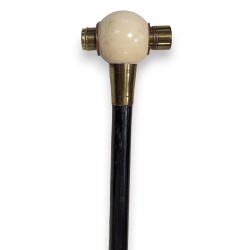 Ivory and brass telescopic walking stick
