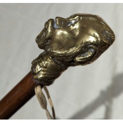 Canne pommeau Tête d'homme en laiton