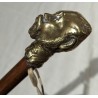 Canne pommeau Tête d'homme en laiton