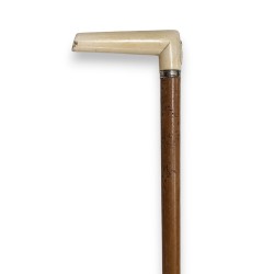 Walking stick with an ivory handle and a coat of arms
