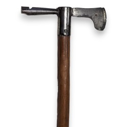 Forester’s walking stick with axe-shaped handle and whistle