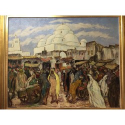 Paintings | Oil on canvas, ‘Oriental Market’, signed Ph. ZYSSET Moinat SA  – Antiques and home décor