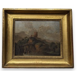 Tableau \"Ruine de chateau\" par Madame WAGNER
