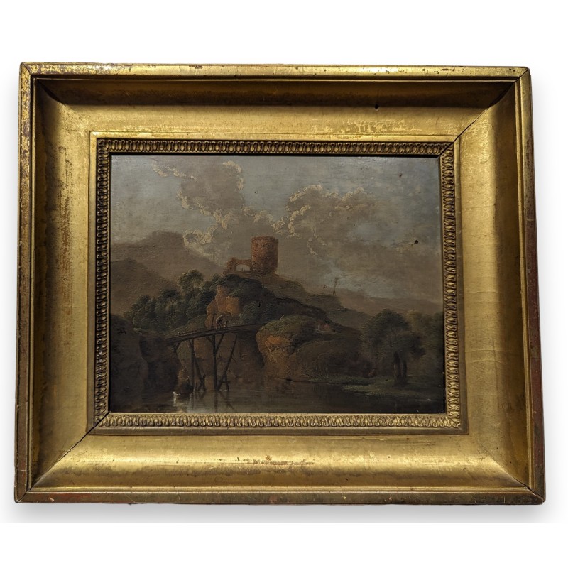Tableau \"Ruine de chateau\" par Madame WAGNER
