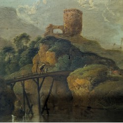 Tableau \"Ruine de chateau\" par Madame WAGNER