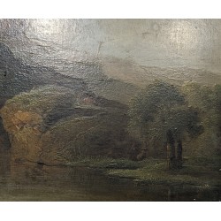 Tableau \"Ruine de chateau\" par Madame WAGNER