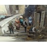 Tableau \"Ville méditerranéenne\" signé TACKIS