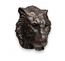 Goulot de fontaine grande Tête de Lion en bronze