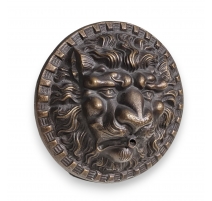 Goulot de fontaine rond Tête de Lion en bronze