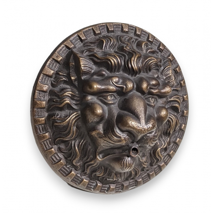 Goulot de fontaine rond Tête de Lion en bronze