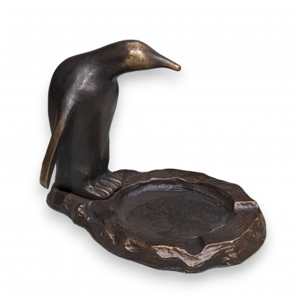 Cendrier Pingouin en bronze
