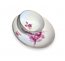 Bol et sous-tasse, en porcelaine de Meissen.