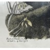 Gravure "Chevêche et pie" par Robert HAINARD