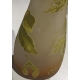 Vase bouteille Glycine rose jaune signé GALLÉ