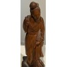 Geisha en bois sculpté