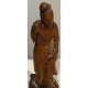 Geisha en bois sculpté