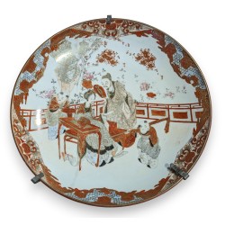 Plat Imari japonais Meiji en porcelaine