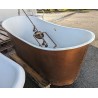Baignoire en cuivre doublée de fibre de verre