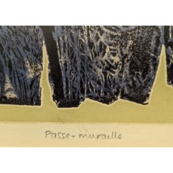 Lithograph entitled ‘Passe-muraille’, signed UZZELL