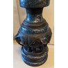 Pied de candelabre en bronze cloisonné Eléphants