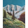 Paintings | Oil on canvas ‘Mountains’, signed FUCHS Moinat SA  – Antiques and home décor