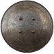 Bouclier rond en fer gravé