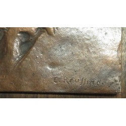 Plaque en relief \"Albert Annker\" signée REUSSNER