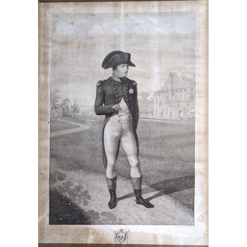 Gravure "Napoléon Bonaparte à la Malmaison"