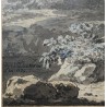 Dessin "Ruine de château" signé B.A. DUNKER