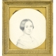 Portrait miniature dessin Dame 1843