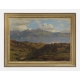 Tableau "Vue du lac Léman" signé H. CAHARD 1953