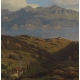 Tableau "Vue du lac Léman" signé H. CAHARD 1953