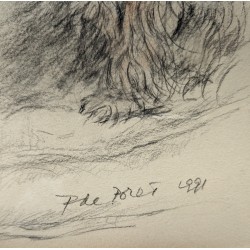 Dessin "Basil" signé F. DE PORET 1991