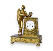 Empire clock, gilt bronze.