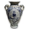 "Return from Fishing" handled vase in Delftware