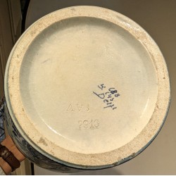 "Return from Fishing" handled vase in Delftware