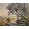 Tableau \"Rivière\" signé J. WITH