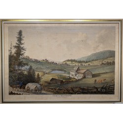 Engraving ‘La Chaux-de-Fonds’.  by Moinat SA  – Antiques and decorative items –  Engravings, lithographs