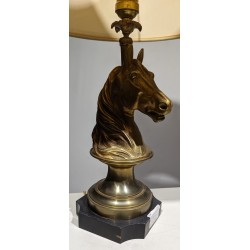 Lampe tête de cheval en bronze CHARLES