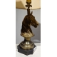Lampe tête de cheval en bronze CHARLES
