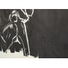 Grand tableau \"Abstrait\" Noir et blanc