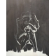 Grand tableau "Abstrait" Noir et blanc