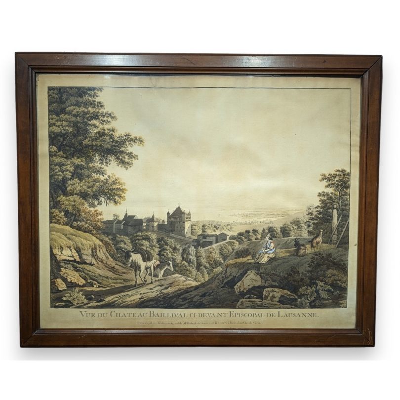 Gravure "Château Baillival" par HUBERT