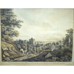 Gravure "Château Baillival" par HUBERT