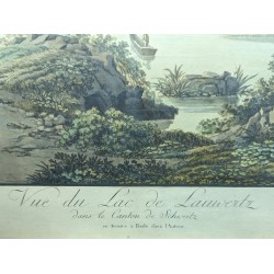 Engraving ‘Lake Lauwertz’ by BIRMANN