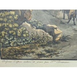 Engraving ‘Lake Lauwertz’ by BIRMANN