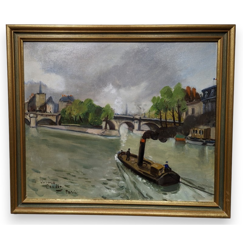 Paintings | Painting entitled ‘La Seine’, signed. Moinat SA  – Antiques and home décor