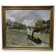 Painting "La Seine", signed Ro